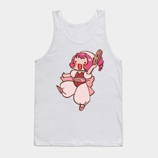 cute pink pastel sumomo persocom doing the wake up call dance / chobits Tank Top